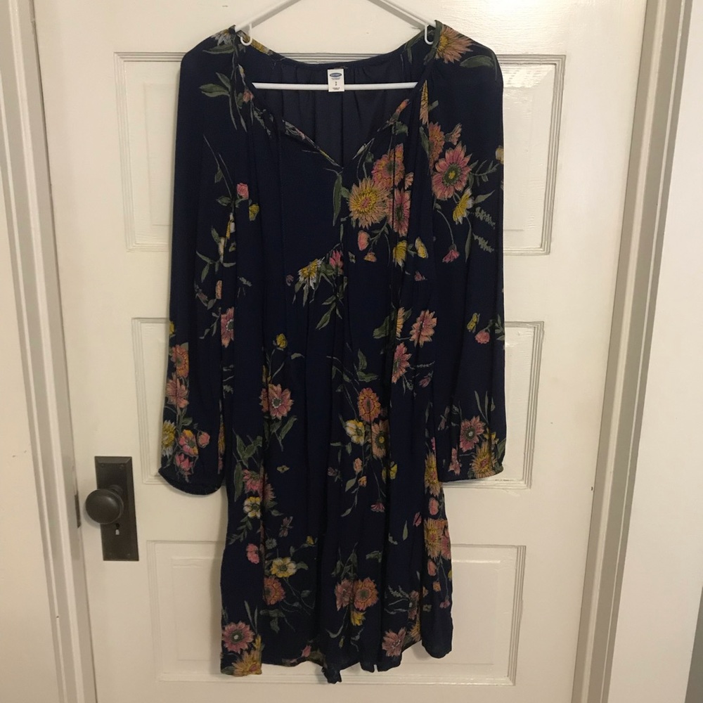 Old Navy size small navy floral dress
